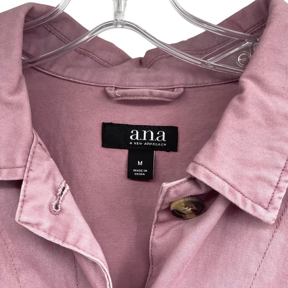 a.n.a. Cotton Button Up Collar Jacket Size Medium - Picture 4 of 12